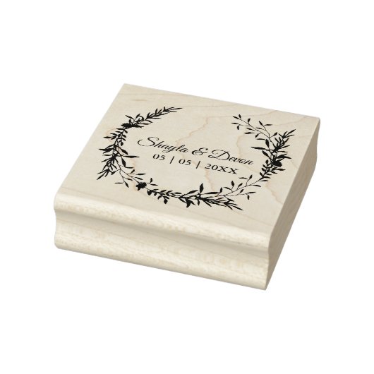 エレガントなウェディングガーランドワイルドフラワーズ&ブランチ ラバースタンプ (スタンプ)