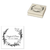 エレガントなウェディングガーランドワイルドフラワーズ&ブランチ ラバースタンプ (押印)