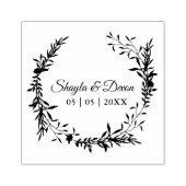 エレガントなウェディングガーランドワイルドフラワーズ&ブランチ ラバースタンプ (インプリント)