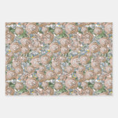 エレガントなウェディングギフトラップ ラッピングペーパーシート (正面)