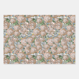 エレガントなウェディングギフトラップ ラッピングペーパーシート