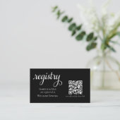 エレガントなウェディングギフトレジストリQRエンクロージャカード エンクロージャーカード (スタンド正面)