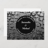 エレガントなウェディングクラックシルバーゲストありがとう ポストカード (正面/裏面)