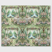 エレガントなウェディングクラフトまたはギフト ラッピングペーパー (フラット)