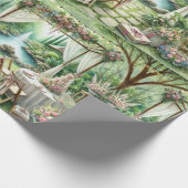 エレガントなウェディングクラフトまたはギフト ラッピングペーパー (角)