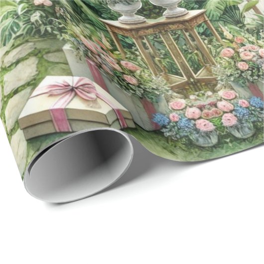エレガントなウェディングクラフトまたはギフト ラッピングペーパー (ロールコーナー)