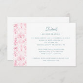 エレガントなウェディングクレスト付き/バラ詳細カード サンキューカード (正面/裏面)