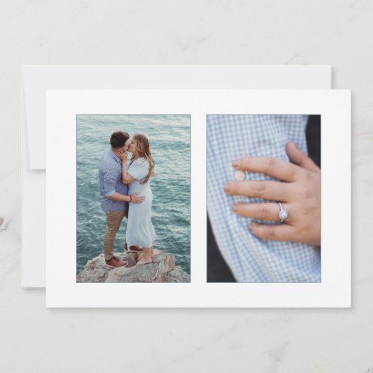 エレガントなウェディングクレスト(バラ付) |モノグラム セーブザデート (裏面)