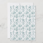 エレガントなウェディングクレスト(バラ付) |モノグラム 招待状 (裏面)