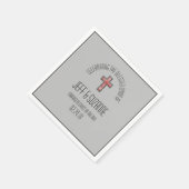 エレガントなウェディングクロスネーム スタンダードカクテルナプキン (角)