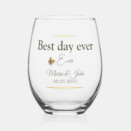 エレガントなウェディンググラス ステムなしワイングラス