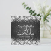 エレガントなウェディンググラマラスなスパークス黒 招待状 (スタンド正面)