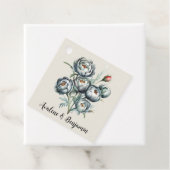 エレガントなウェディンググリーンとグレーブーケ フェイバータグ (インサイチュ)