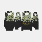 エレガントなウェディンググリーンユーカリ結婚の葉 フェイバーボックス (折り畳みなし)