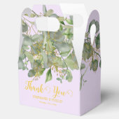 エレガントなウェディンググリーンユーカリ結婚の葉 フェイバーボックス (オープン)