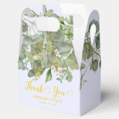 エレガントなウェディンググリーンユーカリ結婚の葉 フェイバーボックス (オープン)