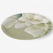 エレガントなウェディンググリーン ペーパープレート (アングル)