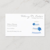エレガントなウェディングケーキデザイナー名刺 名刺 (裏面)