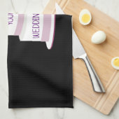 エレガントなウェディングケーキ キッチンタオル (四つ折り)