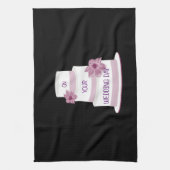 エレガントなウェディングケーキ キッチンタオル (縦)