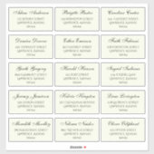 エレガントなウェディングゲストの個人名と住所 シール (シート)