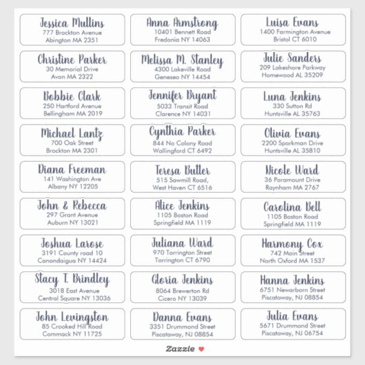 エレガントなウェディングゲストアドレスの作成 シール (シート)