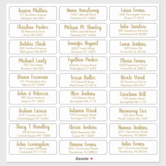 エレガントなウェディングゲストアドレスの作成 シール