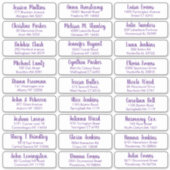 エレガントなウェディングゲストアドレスの作成 シール (正面)