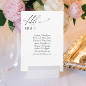 エレガントなウェディングゲストシーティングテーブル番号カード