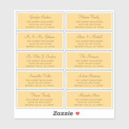 エレガントなウェディングゲスト住所 シール