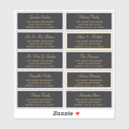 エレガントなウェディングゲスト住所 シール