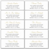 エレガントなウェディングゲスト住所 シール (正面)