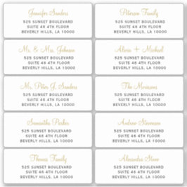 エレガントなウェディングゲスト住所 シール
