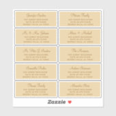 エレガントなウェディングゲスト住所 シール (シート)