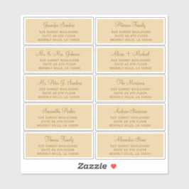 エレガントなウェディングゲスト住所 シール