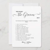 エレガントなウェディングゲ最高のームを知っている人 招待状 (正面)