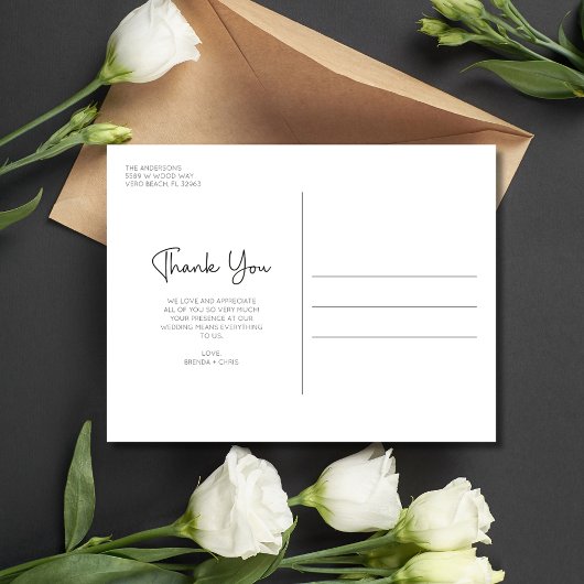 エレガントなウェディングコラージュ ポストカード