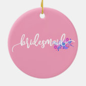 エレガントなウェディングコールigraphy オルナメント セラミックオーナメント (裏面)