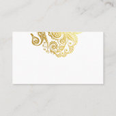 エレガントなウェディングサイト挿入カード プレイスカード (裏面)