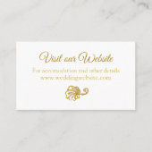 エレガントなウェディングサイト挿入カード プレイスカード (正面)