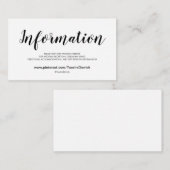 エレガントなウェディングサイト詳細エンクロージャカード エンクロージャーカード (正面/裏面)