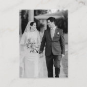 エレガントなウェディングサイト | RSVP QRコード写真 エンクロージャーカード (正面)