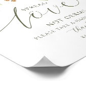 エレガントなウェディングサニタイザコビデ19サイン緑 ポスター (角)