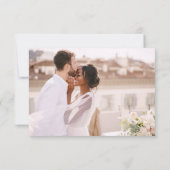 エレガントなウェディングサンキューフォト招待状 サンキューカード (裏面)