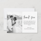エレガントなウェディングサンキューフォト招待状 招待状 (正面)