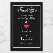 エレガントなウェディングサンクスユーの好意カスタムミニ ワインラベル (シングルラベル)