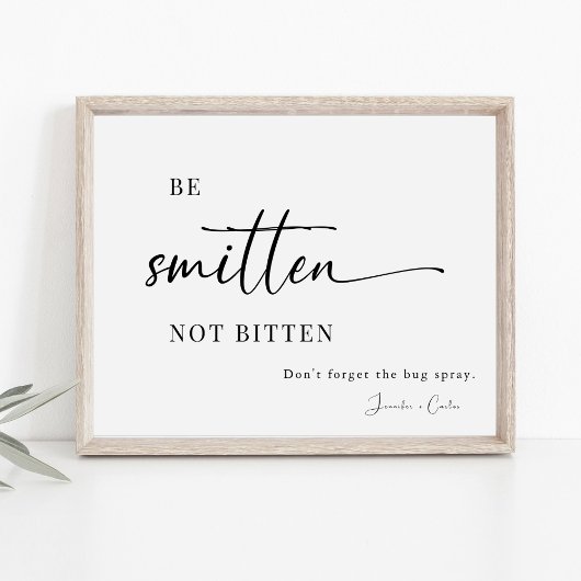 エレガントなウェディングサンスクリーンとバグスプレーサイン ポスター