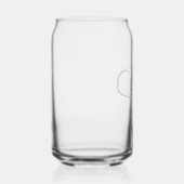 エレガントなウェディングシックなハートの名前カスタム ガラス缶 (右)