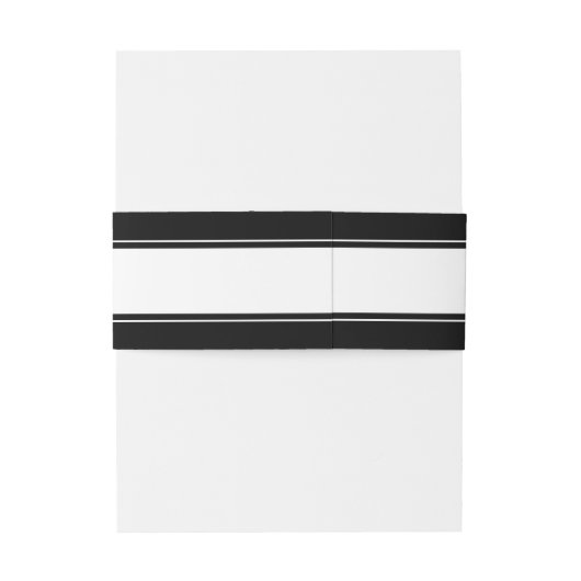 エレガントなウェディングシック縁どブラック 招待状ベリーバンド (裏面例)