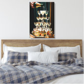 エレガントなウェディングシャンパンファウンテン キャンバスプリント (インサイチュ (寝室))